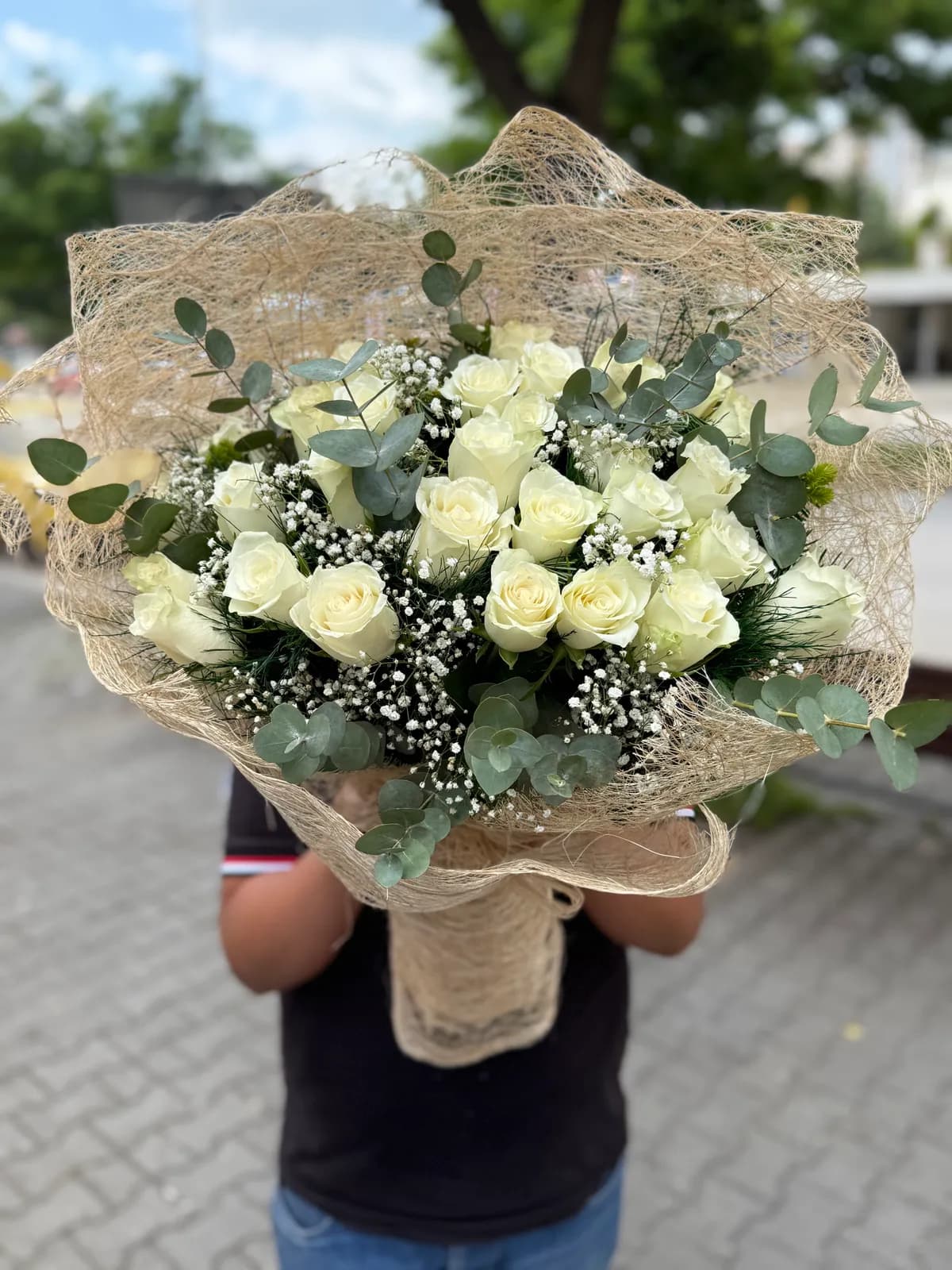 30 Beyaz Gül İthal 